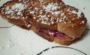 easy raspberry challah dessert
