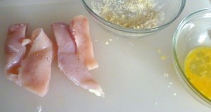 Crispy Herbed Chicken Strip Prep