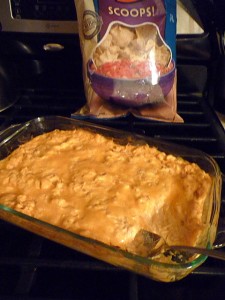 Buffalo Chicken Dip fresh out of the oven!