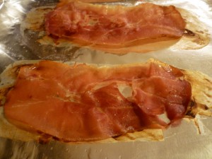 Prosciutto post-bake