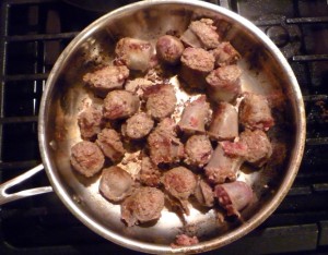 . . . and still struggling with it even after cutting it up to try to help it cook faster.