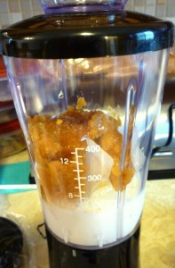 Spiced Pumpkin Smoothie - pre-blend