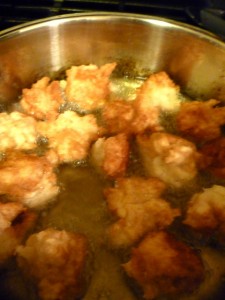 Fryin' up the dough!