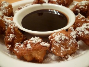 Fried Dough with Chocolate Sauce