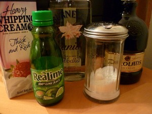 Key Lime Pie Martini ingredients