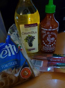 Some After-Hours Tortellini Ingredients