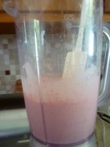 easy strawberry orange milkshake