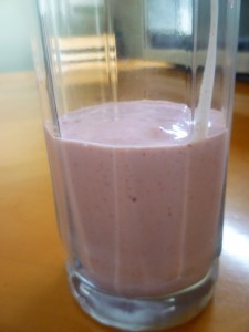 easy strawberry orange milkshake