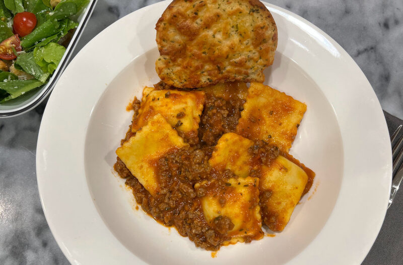 quick and easy ravioli with meat sauce recipe