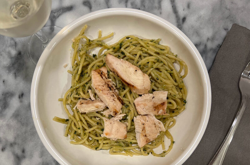 pesto pasta with chicken