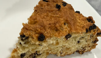 irish soda bread recipe slice on plate