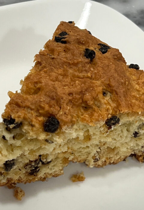 irish soda bread recipe slice on plate