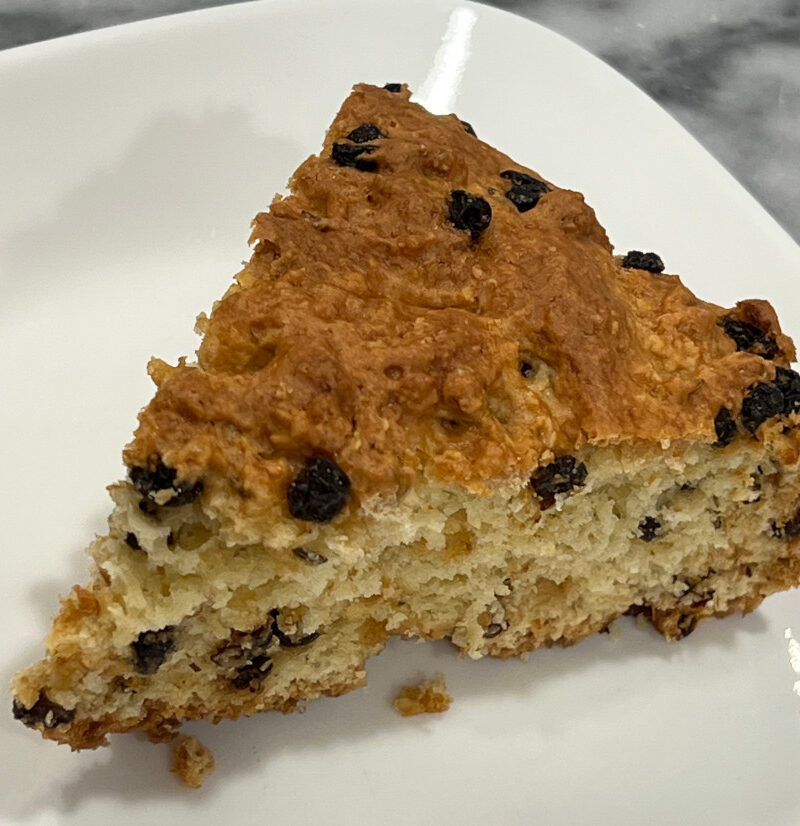 irish soda bread recipe slice on plate