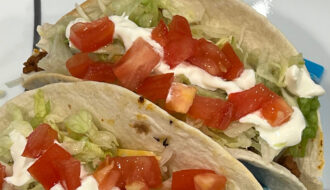 vegetarian tacos with plant-based meat